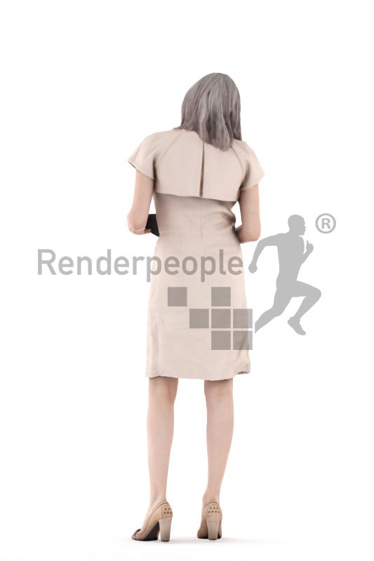 3d people casual, 3d white woman shopping