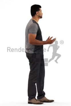 3d people casual, indian pakistani 3d man standing