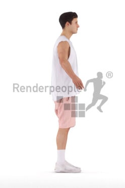 Photorealistic Rigged People model by Renderpeople – european man in casual sporty outfit
