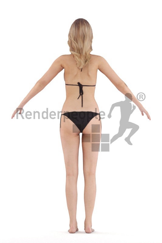 Rigged 3D People model for Maya and 3ds Max – european woman in bikini