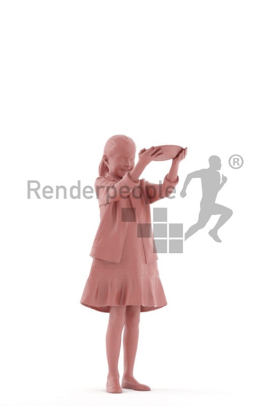 Posed 3D People model for renderings – girl
