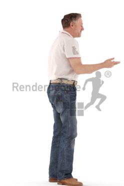 3d people casual, man standing