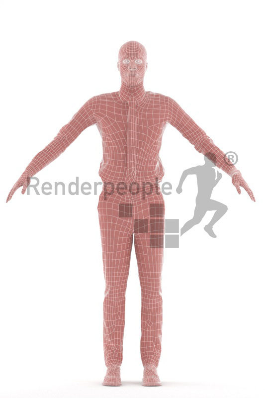3d people business,3d black man rigged