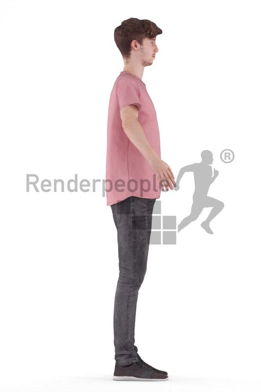 Rigged 3D People model for Maya and 3ds Max – white man in casual look