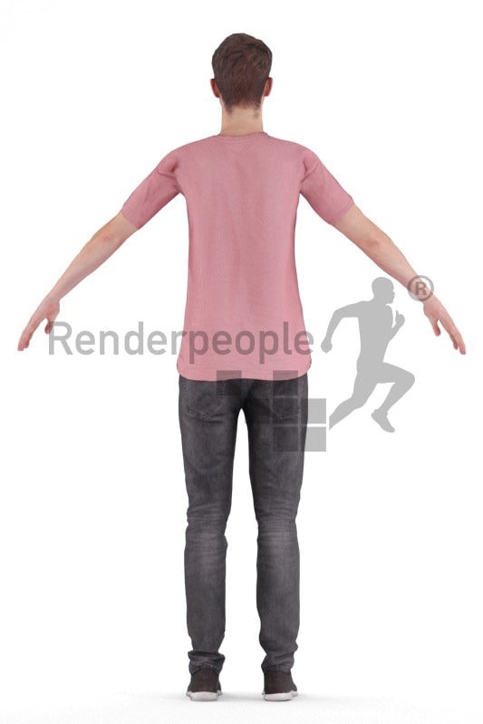 Rigged 3D People model for Maya and 3ds Max – white man in casual look