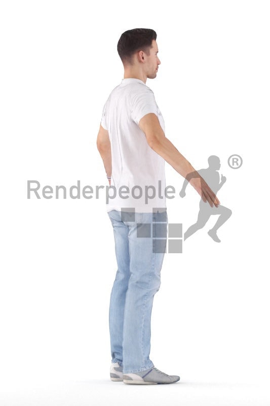 Rigged 3D People model for Maya and 3ds Max – white man, casual