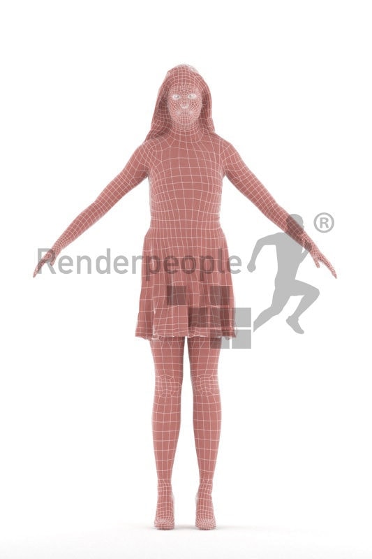Rigged 3D People model for Maya and Cinema 4D –