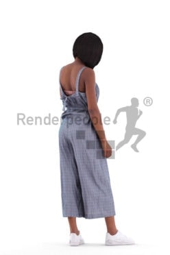3d people casual, 3d black woman pointing