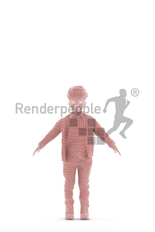 Rigged and retopologized 3D People model –