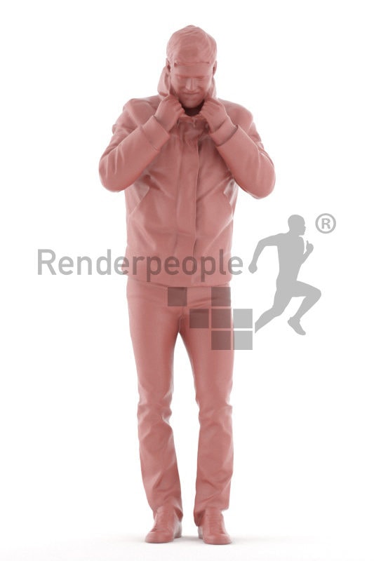 3d people healthcare, white 3d man standing