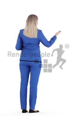 3d people business,3d white woman, interacting
